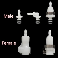 18 hose barb valved in line coupling insert panel mount coupling body male and female quick shut off hose joint tube connector
