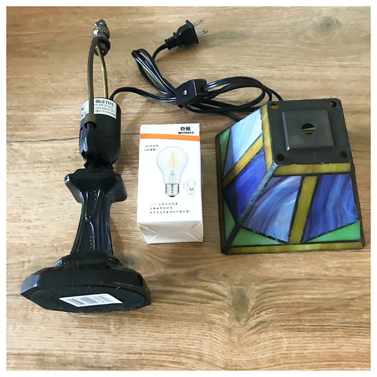 Средиземноморские Декоративные турецкие мозаичные лампы E27 абажур из витражного