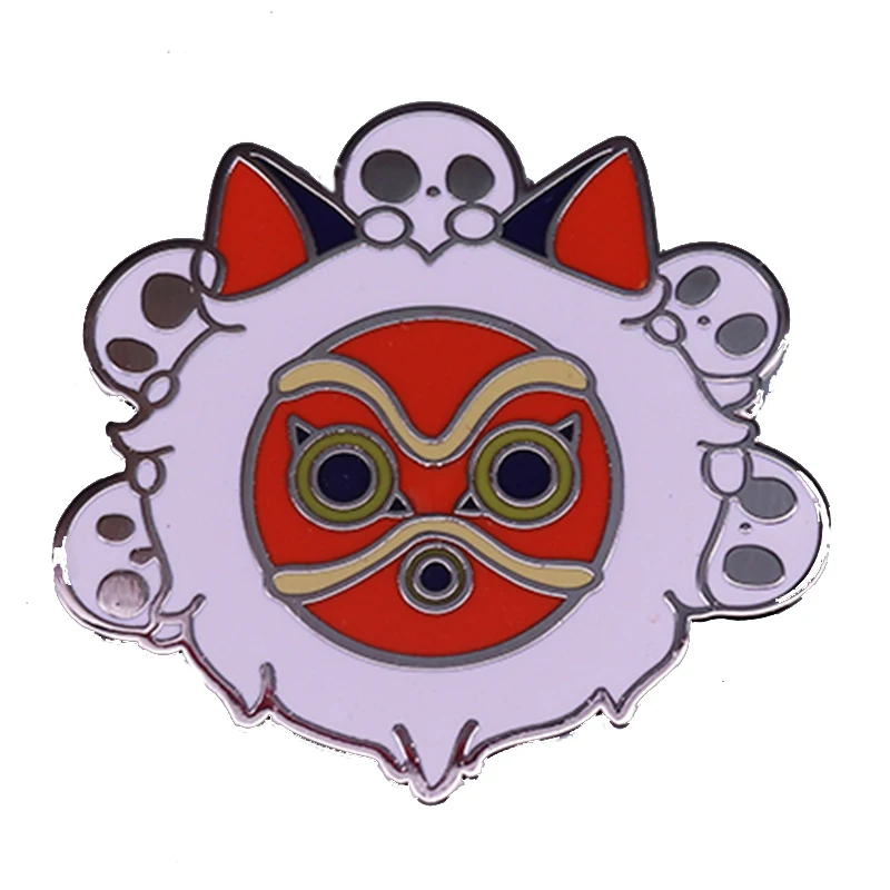 Брошь в стиле принцессы Mononoke эмалированная брошь форме головы кодамы маски Ashitaka