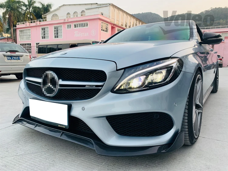 

Applied to Mercedes W205 Benz C-class C200 63 Coupe Refitted Surround Carbon Fiber Babos Front Shovel Rear Lip Side Skirt