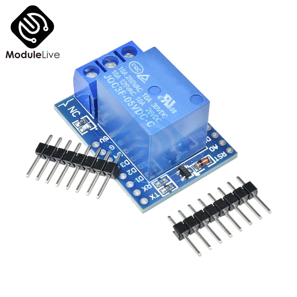 Релейная плата ESP8266 5 В 1 канала V2 WeMos D1 Mini для мини-релейный модуль Arduino |
