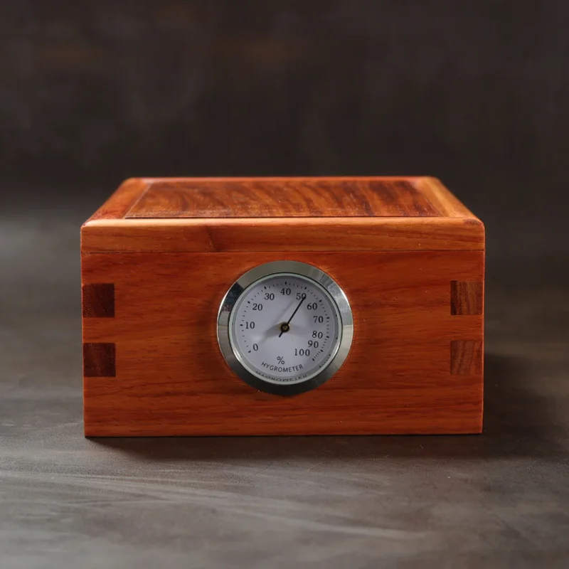

Solid Wood Cigar Box And Mahogany Cigarette Box With And Without Thermometer