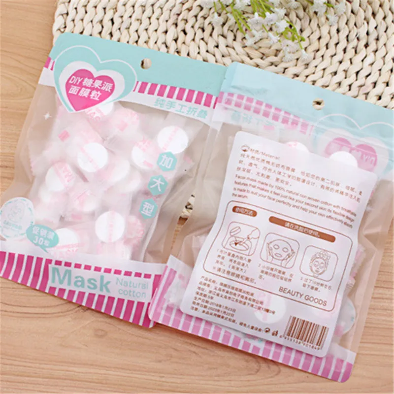 30 шт./пакет лица компрессионная маска нетканый материал Бумага по уходу за кожей