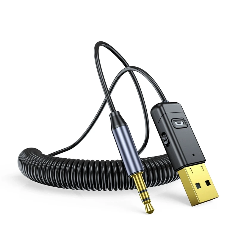 

Bluetooth 5.0 Adapter 3.5Mm Aux Bluetooth Receiver Transmitter Audio Cable Wireless Handsfree Adapter For Car Speaker