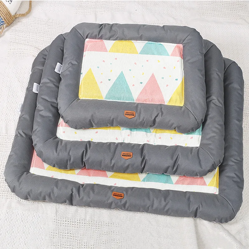 

Summer Ice Silk Breathable Dog Cat Litter Pet Mat Mat Mat Portable Washable Dog Mattress Small And Medium-Sized Dog Pet Supplies