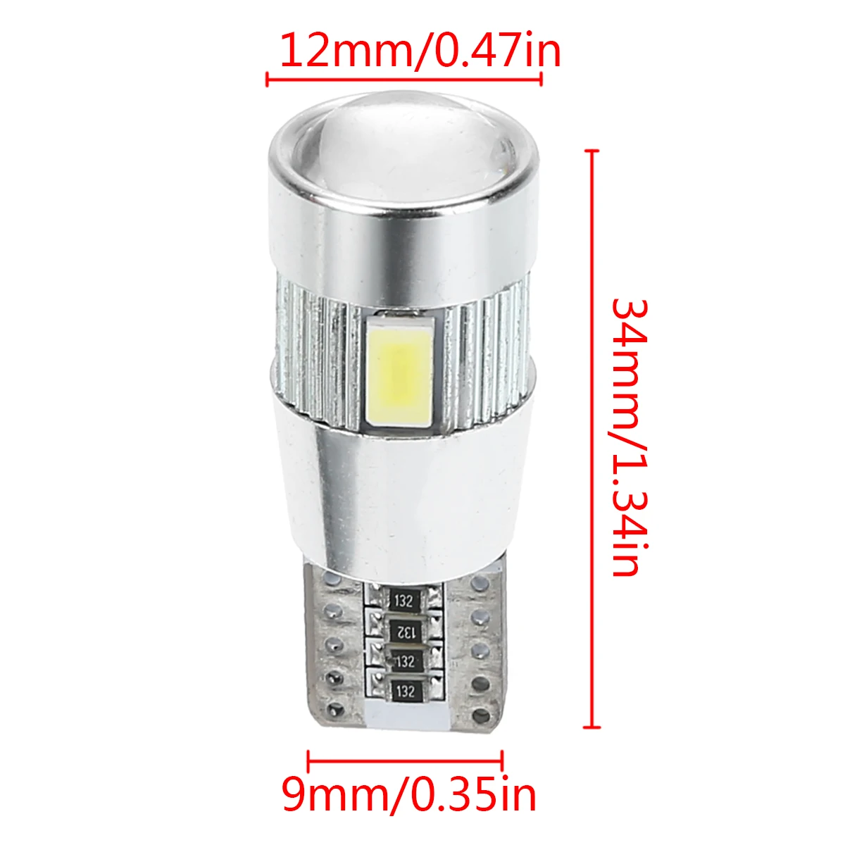 2 шт. высокое качество T-10 6SMD светодиодный Canbus безотказная лампа 5630 C5W 194 автомобильный боковой клиновидный светильник с объективом автомобильный светильник источник