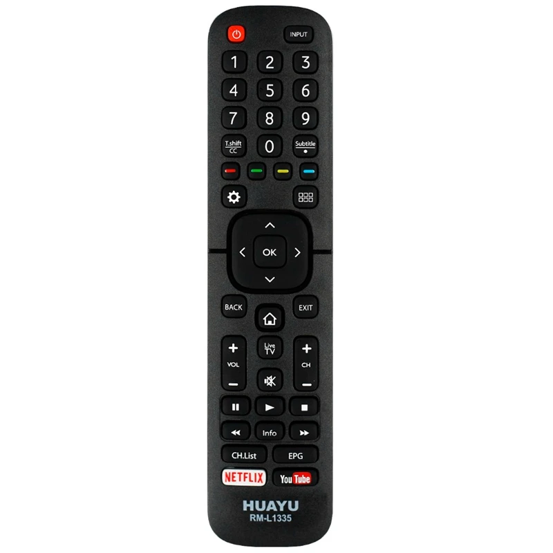 Универсальный пульт дистанционного управления HUAYU для Hisense RM-L1335 TV с Netflix и Youtube |