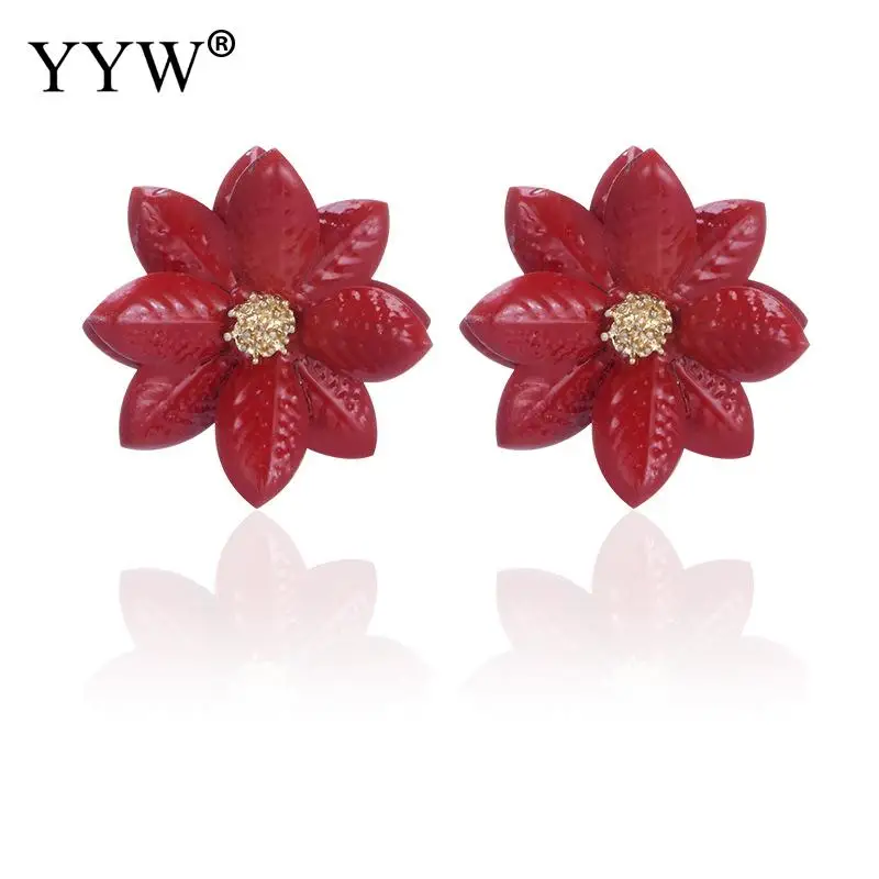 Женские винтажные серьги-гвоздики с цветочным узором | Украшения и аксессуары