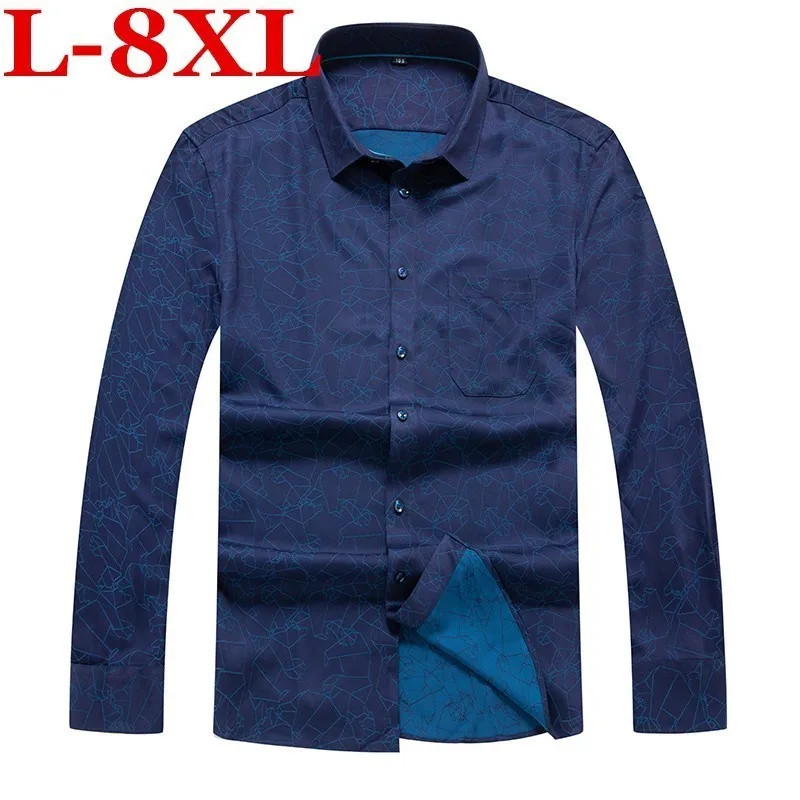 Блузка мужская облегающая с длинным рукавом хлопок Повседневная модная рубашка