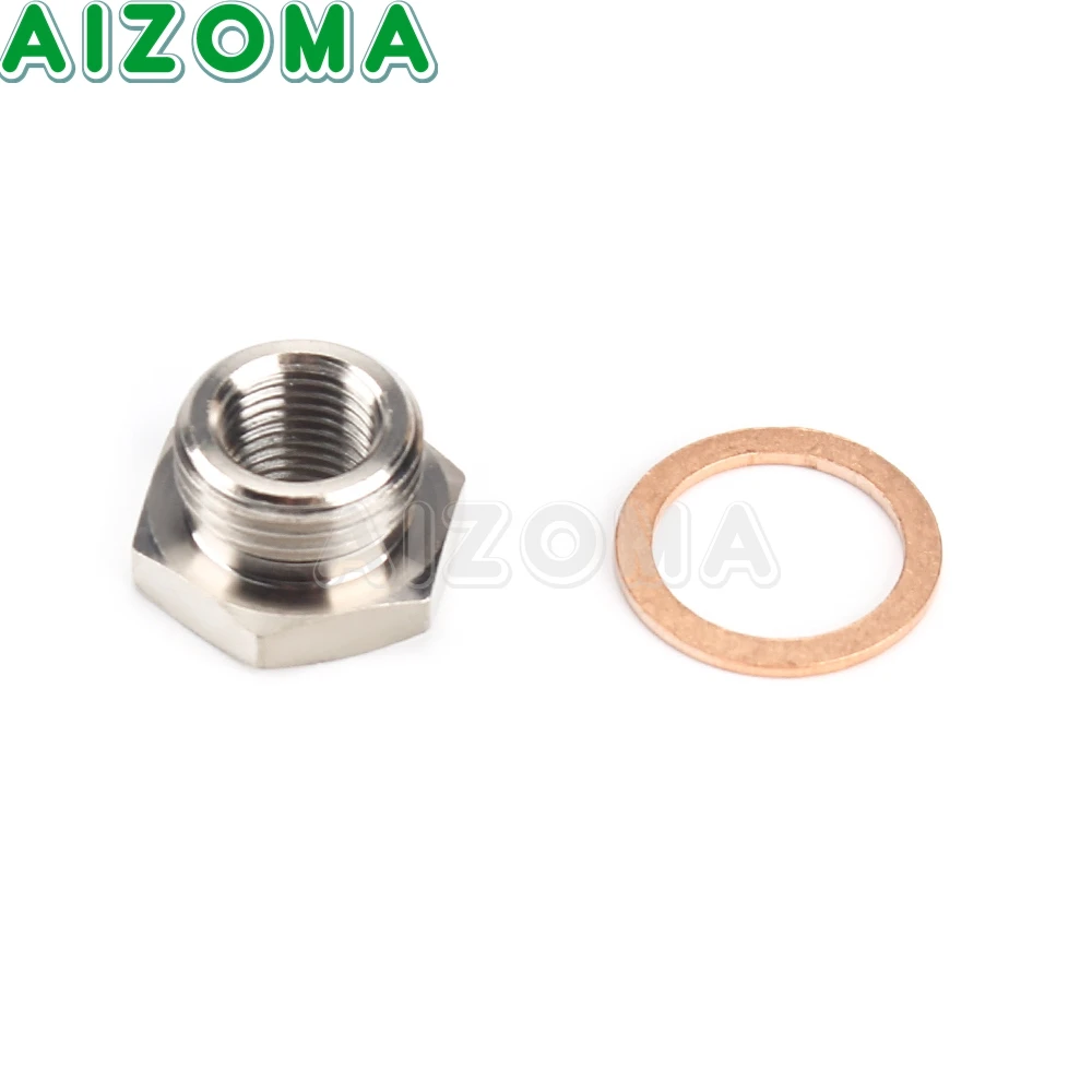 18 mm-12 mm Exhaust O2 Oxygen Sensor Spacer Pipe Reducer Adapter For Harley Touring CVO Dyna Super Wide Glide Softail XL |