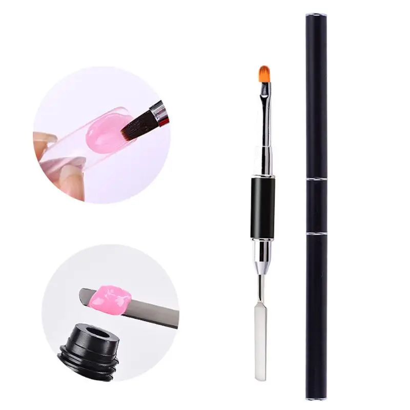 

8Pcs/set Extend UV Jelly Poly Builder Finger Extension Gel Nails File Nail Lamp Liquid Slip Solution Dual End Brush Set