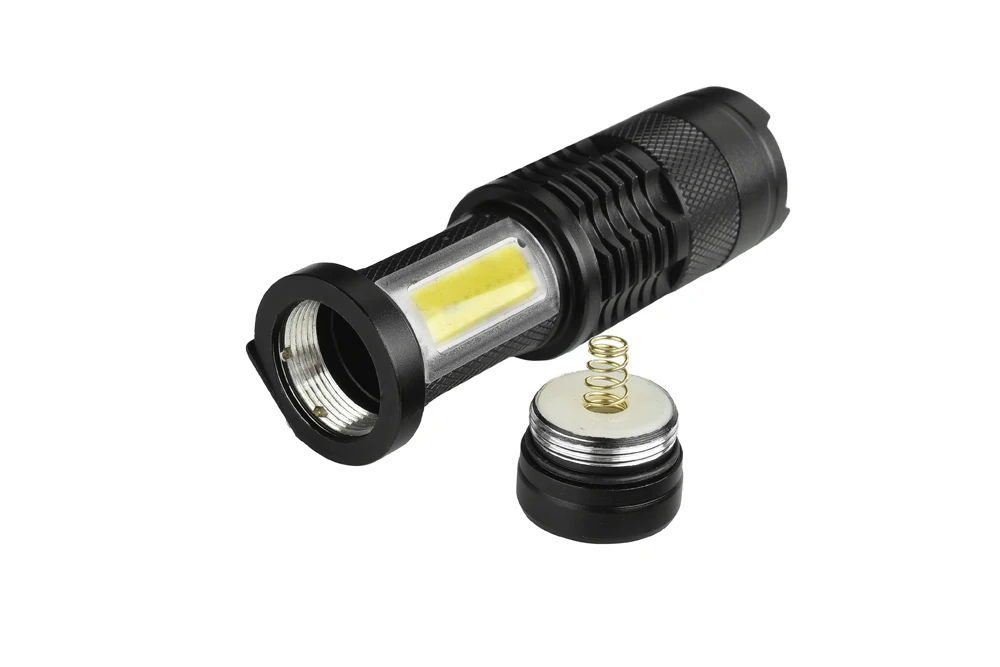 Мощный перезаряжаемый светодиодный фонарь XPE+ COB карманный мини-фонарик Penlight Spotlight Zoom фонарь Водонепроницаемый Аккумулятор AA 14500