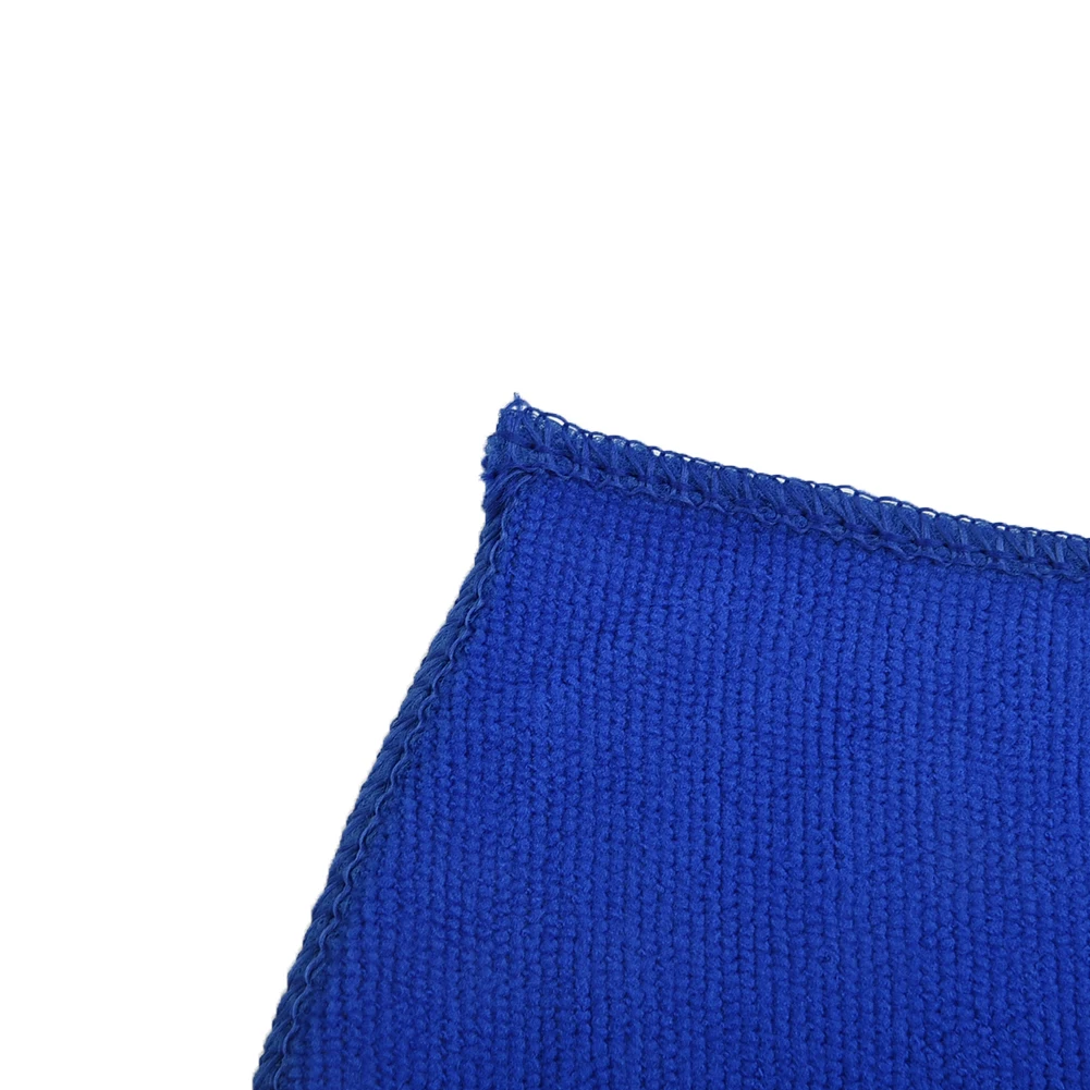 

10PCS Microfiber Cleaning Cloth No-Scratch Rag Car Polishing Detailing Towel Great Water Absorbent Blue Fiber Car Care Supplies