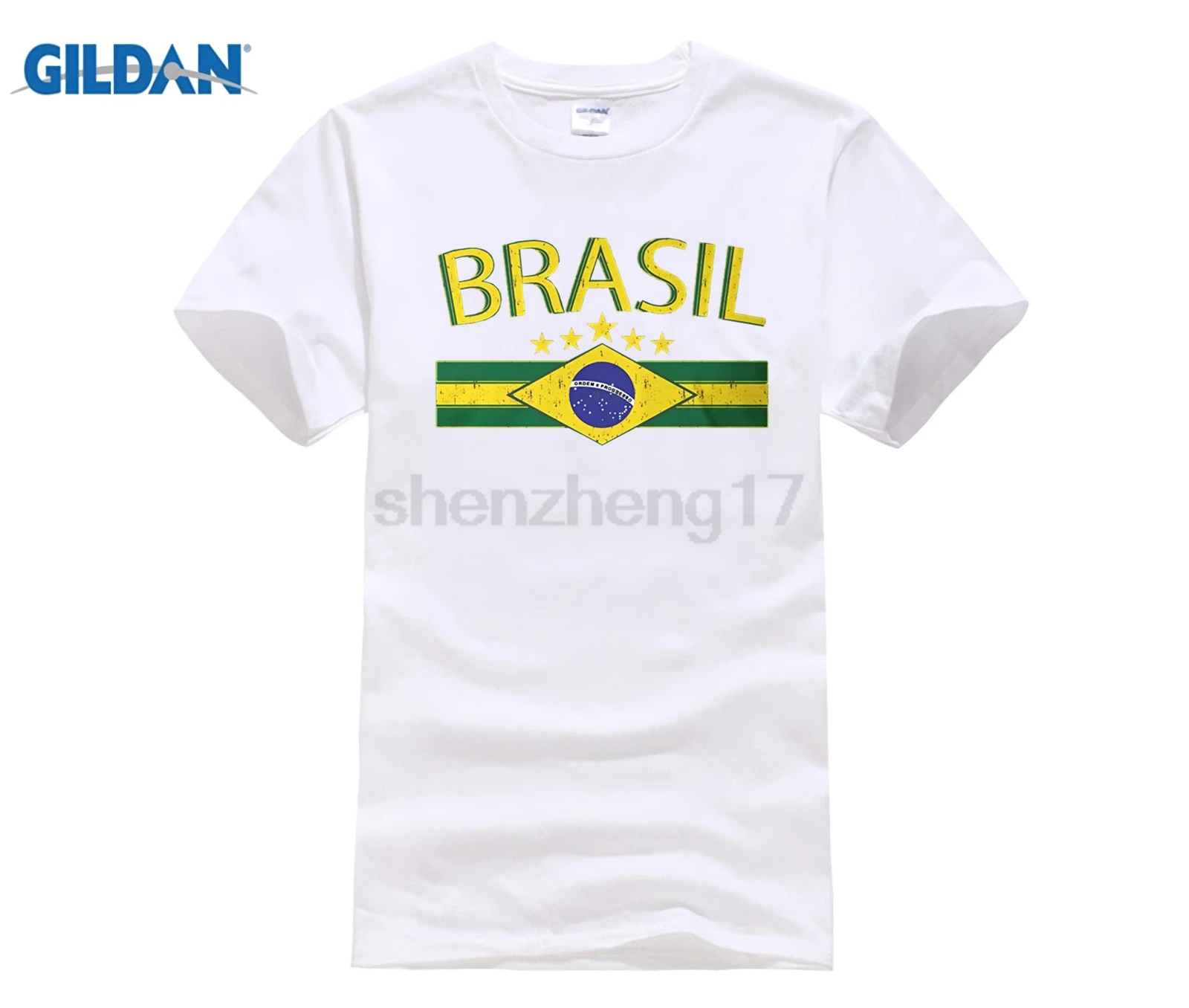 HOT deals 2019 Hot sale Fashion Men's Brasil Flag and Country Emblem Brazil T-shirt Tee shirt | Мужская одежда