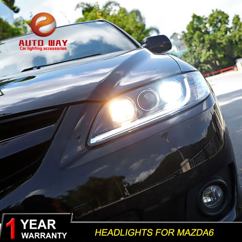 Автомобильный Стайлинг чехол для передней фары mazda 6 M6 2004 2013 светодиодный ные DRL