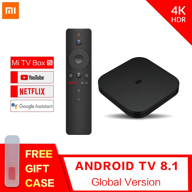 ТВ приставка Xiaomi Mi TV Box S глобальная прошивка Android 8.1 2 Гб ОЗУ 8 ПЗУ Smart 4K HDMI Wi Fi