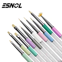 10pcsset nail brush nail art manicure brushes set line pens painting drawing design acrylic nylon hair nail gel brush tools set