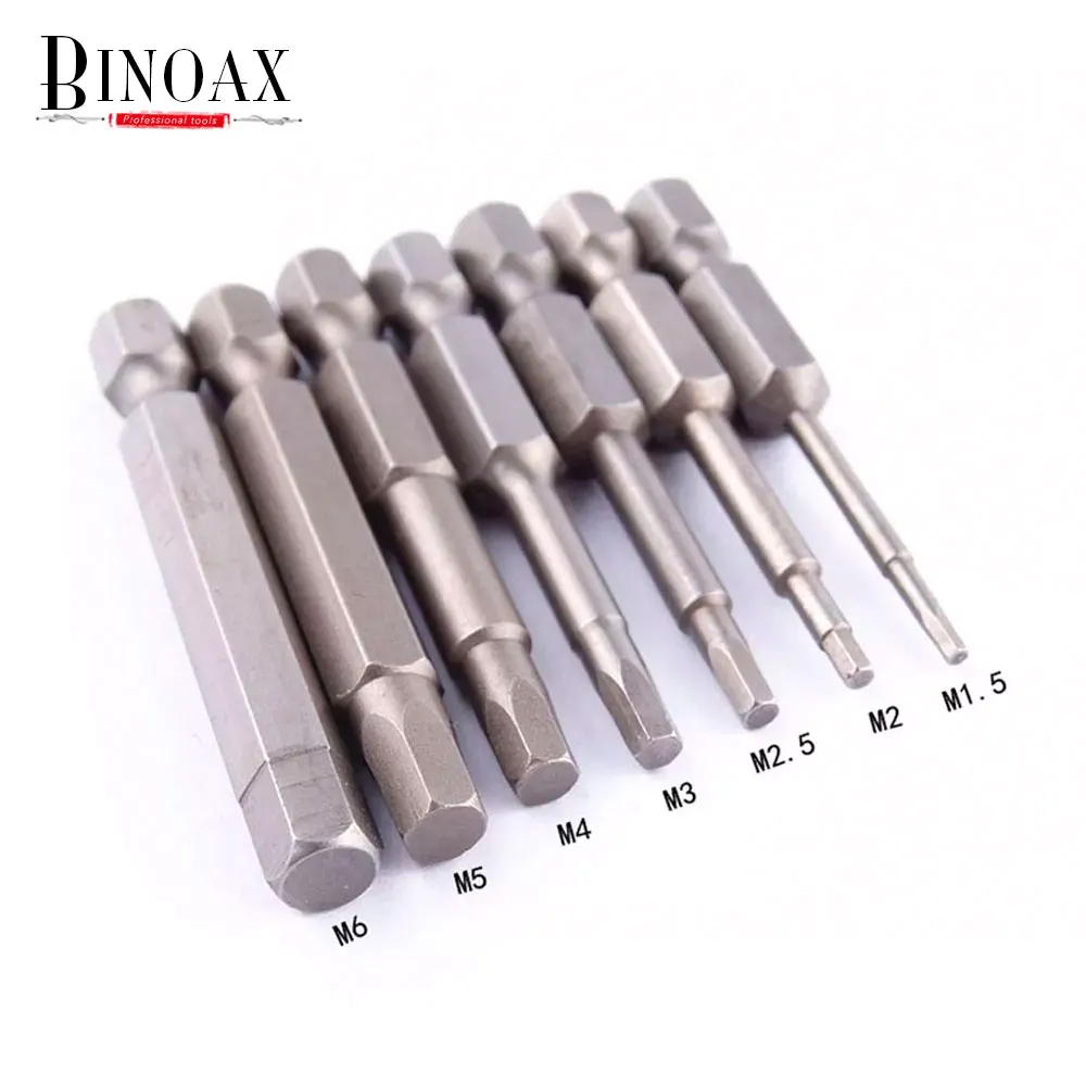 BINOAX 7 шт. 50 мм 1/4 дюйма шестигранный хвостовик Магнитная Шестигранная головка