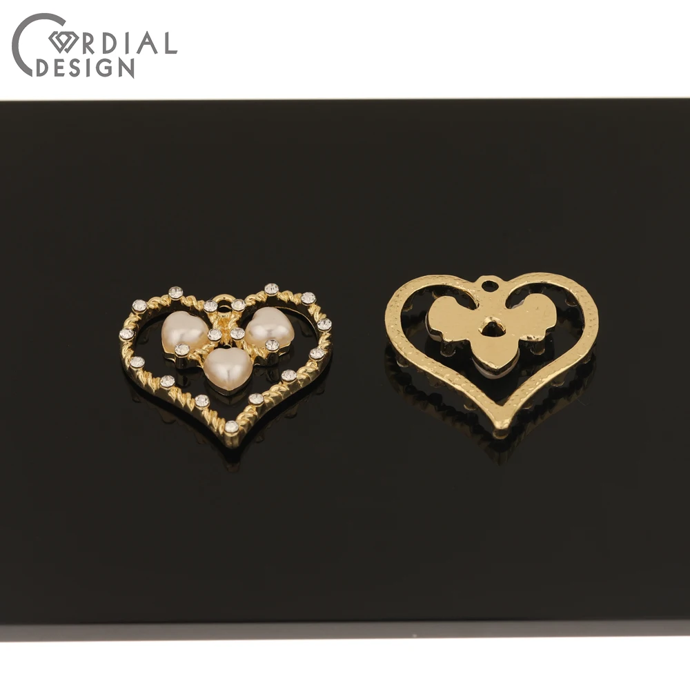 

Cordial Design 50Pcs 24*25MM Jewelry Accessories/Pendant/Imitation Pearl/Love Shape/Hand Made/Jewelry Findings & Component