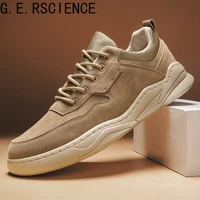 2021 new mens shoes autumn and winter casual sports shoes fashion trend leather panel shoes breathable running mens shoes