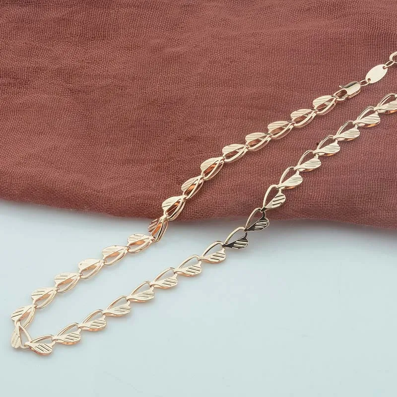 Мужское ожерелье с цепочкой в форме сердца из розового золота 585 пробы 1 шт. 6