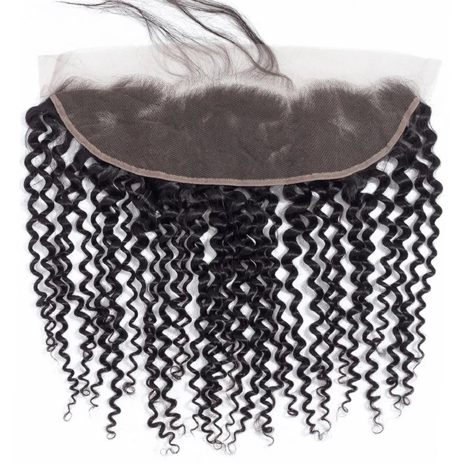 

13x4 Lace Frontal Swiss Closure 14-22 Inch Women Kinky Curly Lace Closure Human Hair Remy Brazilian Medium Brown Lace Front Only