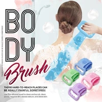 silicone gel scrub bath brush strip massage back rubs bathing tape long back rubbing sided silicone scrub body skin bathroom
