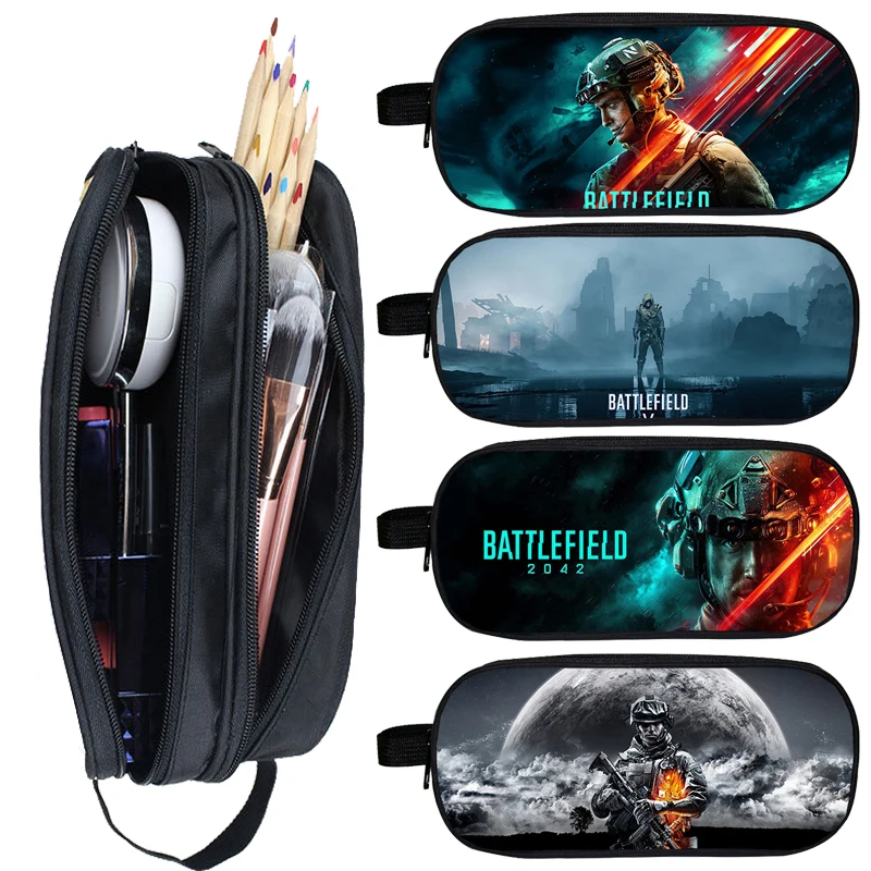 

Fashion 3D Battlefield 2042 Pencil Case Makeup Box School Supplies Stationery Cosmetic Cases Anime Pouch Hot Video Game Case