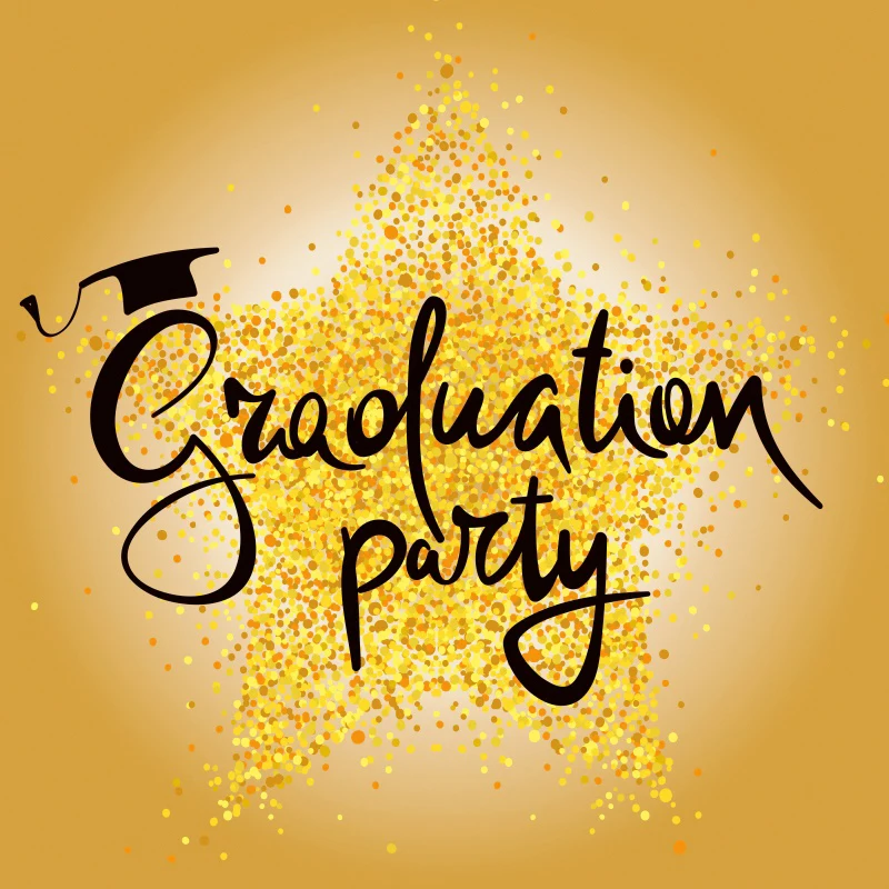 Laeacco виниловые фоны оранжевые золотые звезды выпускной вечер класс постер