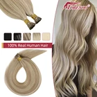 Moresoo Itip наращивание волос, машина для сливания, Remy цвет пепла, блонд, смешанный отбеливатель, блонд, прямые предварительно скрепленные кончики, человеческие волосы