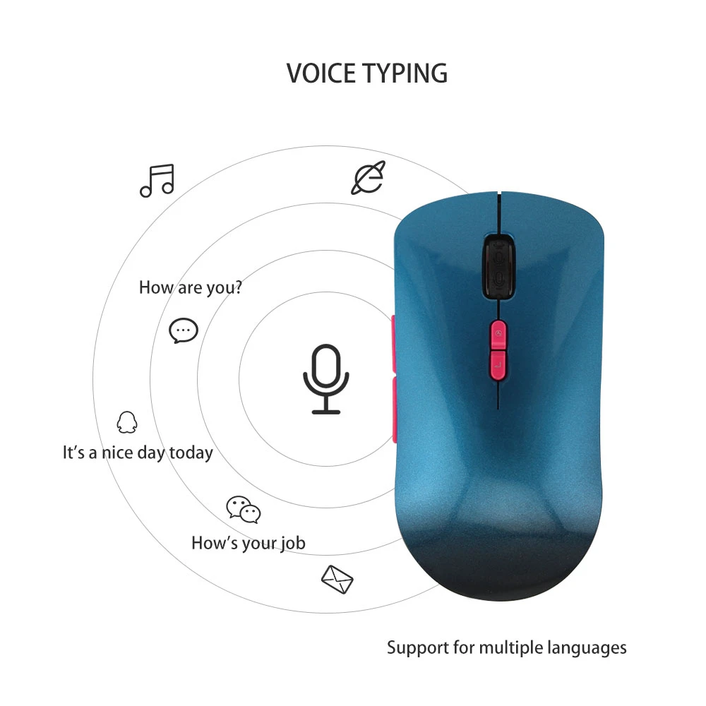 Smart AI Voice Wireless Mause Rechargeable Computer Gaming Mouse 7D Ergonomic Optical USB Reciever Mice For PC Desktop Laptop | Компьютеры