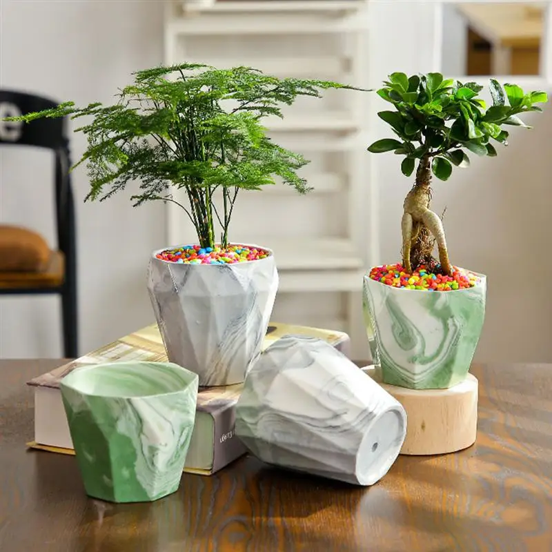 1 шт. мраморный цветочный горшок креативный суккулентный керамический держатель