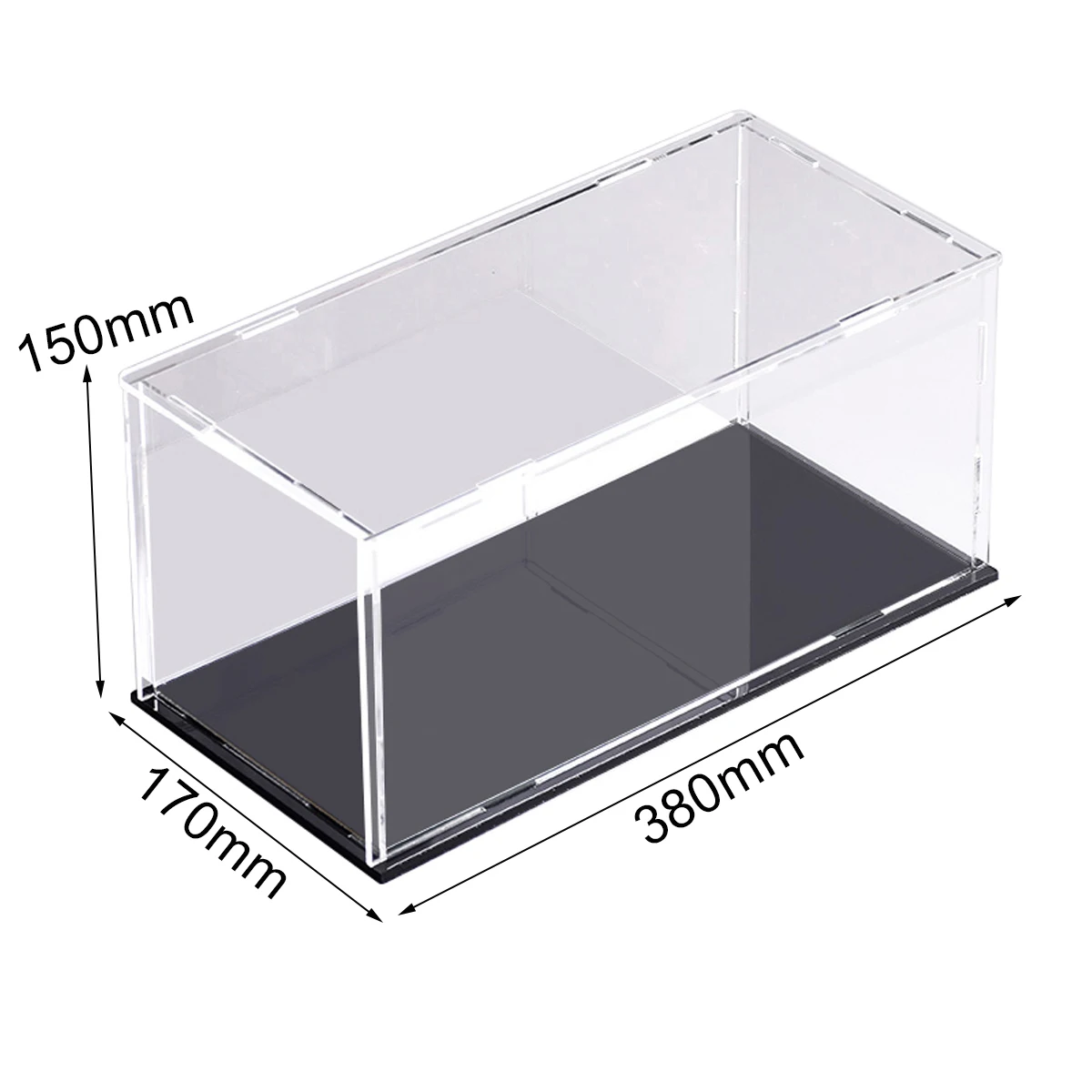 

38x17x15cm Acrylic Display Case Self-Install Clear Cube Box UV Dustproof Fit For LEGO 10265 For Ford Mustang Bricks Toy Model