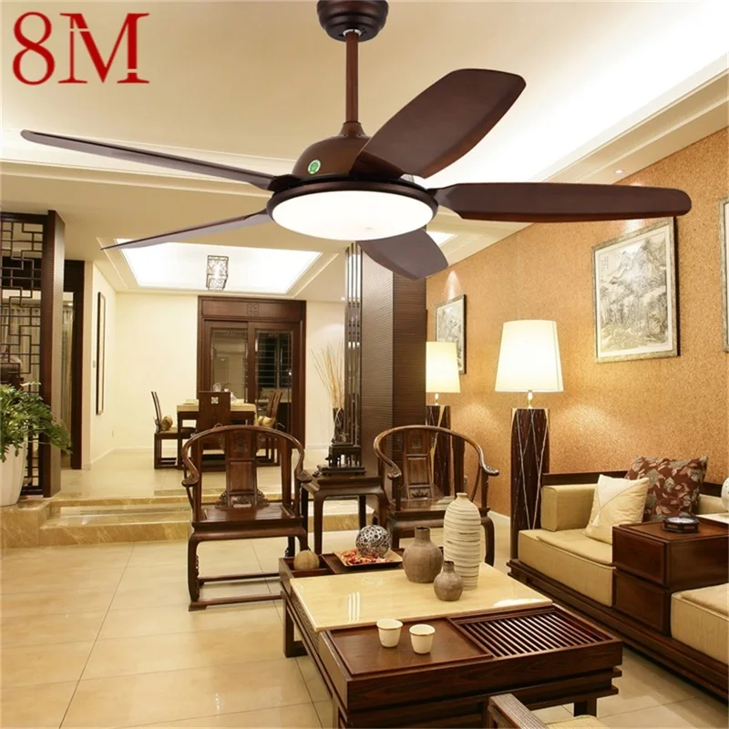 

8M Modern Ceiling Fan With Lamp Kit With Remote Control 3 Colors LED Fan Light for Home Dining Room Bedroom Living Room