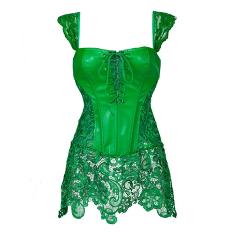 Sexy Women Corset Gothic Bustier Halloween Costume Top Body Shaper Waist Trainer Patchwork Cross Ties