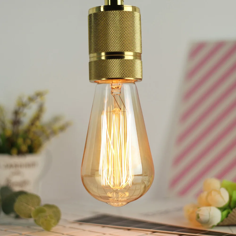 

1PCS E26/E27 ST64 Vintage Antique Edison Light Bulb Base Filament Incandescent Bulb Retro Deco Lamp Bulb 40-60W 110-240V