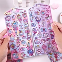 new beauty girl magic wand transparent acrylic crystal relief stickers diy scrapbook stickers laptop stationery stickers