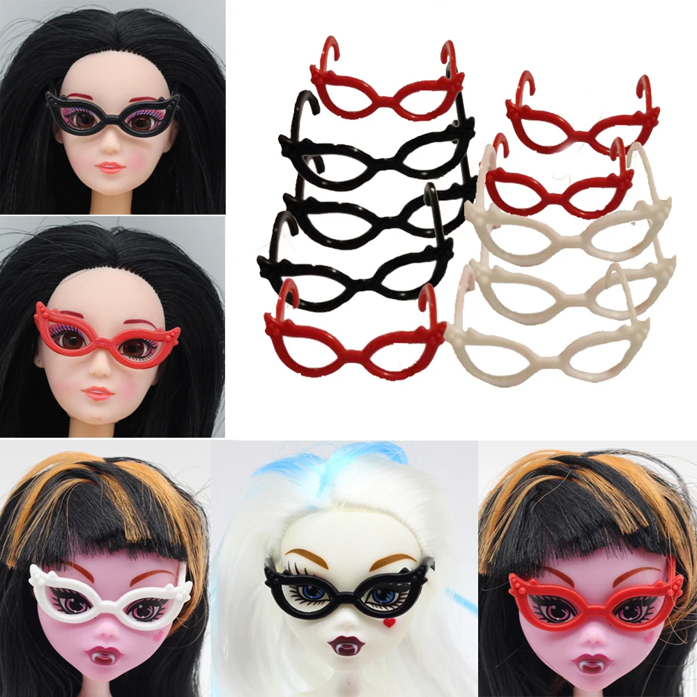 10 шт./компл. аксессуары для кукол мини пластиковые очки высоких куклы-Барби 1/6