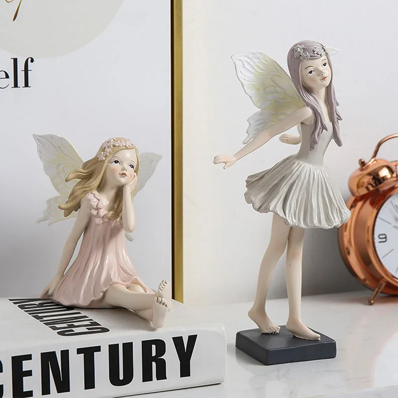 

Скандинавский цветок, Сказочный персонаж, художественная скульптура, аксессуары для украшения дома, Современная фигурка, статуя из смолы, с...