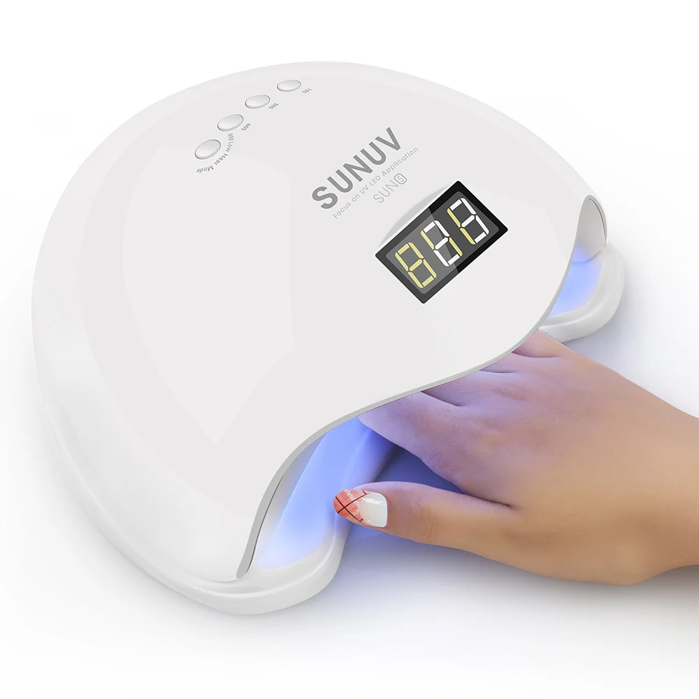 Сушилка для ногтей SUNUV SUN5 маникюрная и педикюрная с наклейками пилочкой 48 Вт