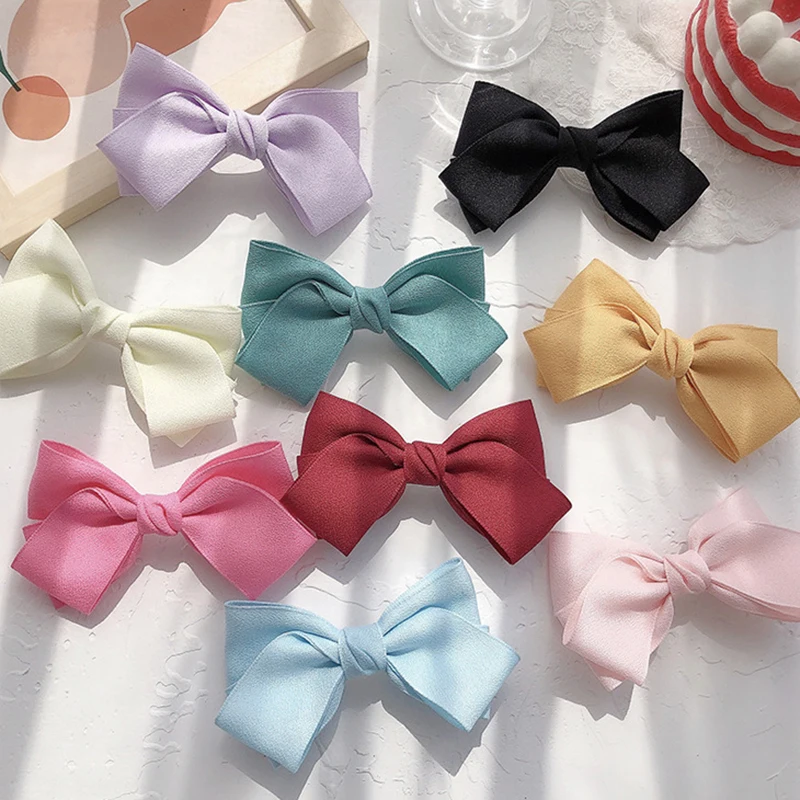 

Candy Color Girls Bow Knot Hairgrips Linen Barrette Hair Clip Ponytail Women Elegant Headwear Hairpins Hair Accessories