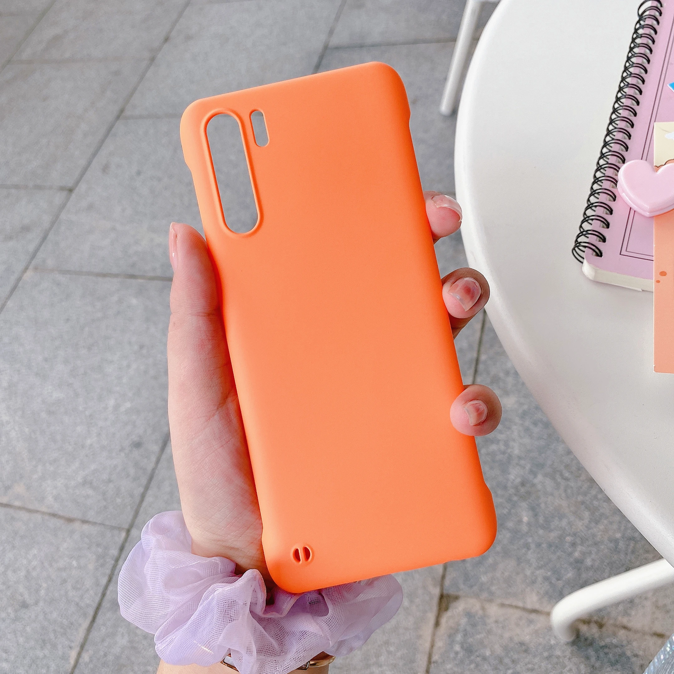 Тонкий матовый безрамочный чехол для телефона s OPPO A91 тонкий карамельного цвета