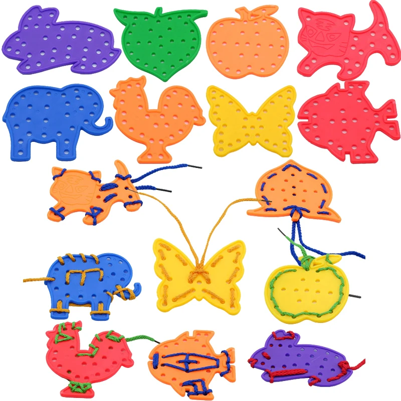 Доски Монтессори на шнуровке для детей 2/4/8 комплектов | Игрушки и хобби