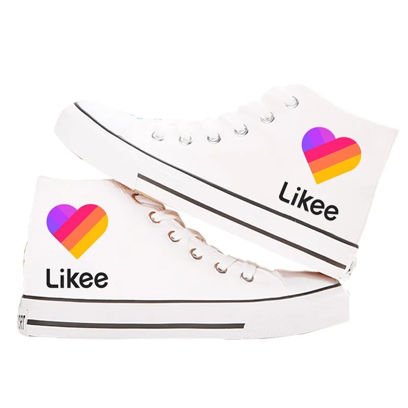 

Новая трендовая холщовая обувь с высоким верхом и принтом likee