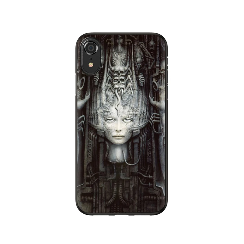 Мягкий силиконовый чехол для телефона EWAU Hr Giger Li II чехол для iPhone 5 5S SE 6 6s 7 8 Plus X XR XS 11 Pro MAX - Цвет: B2