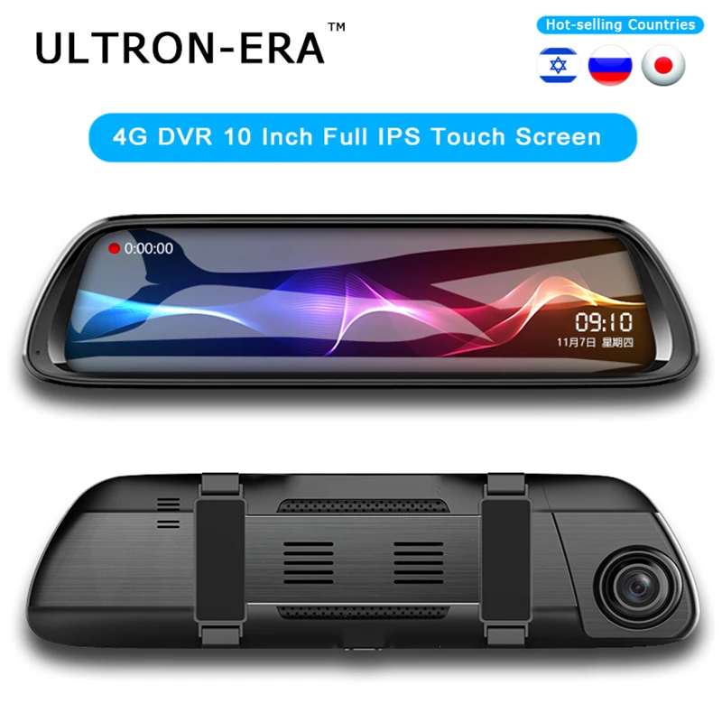 Q30 10 &quotавтомобильное зеркало заднего вида 4G Android 8 1 Dash Cam gps навигация ADAS FHD 1080P