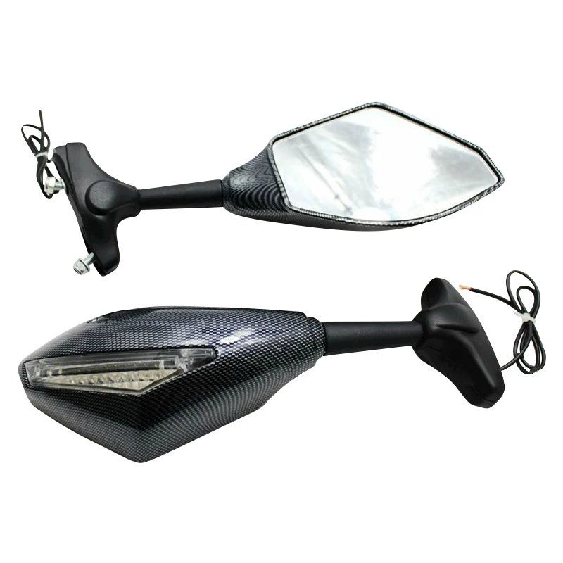 Зеркало мотоциклетное со светодиодным индикатором поворота 1 шт.|Боковые зеркала