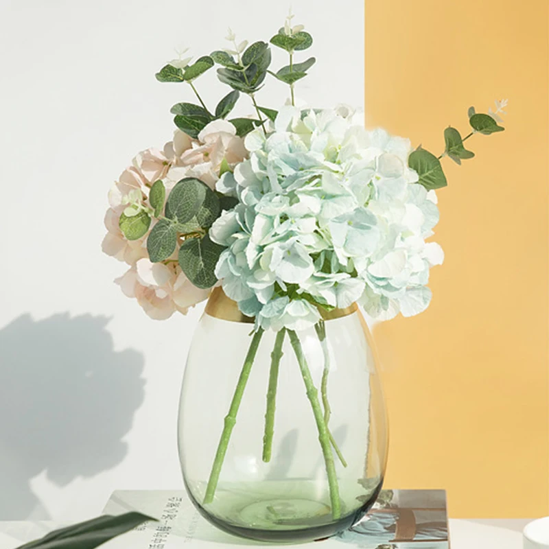 Искусственная шелковая Гортензия Цветная декоративная Цветочная головка сделай