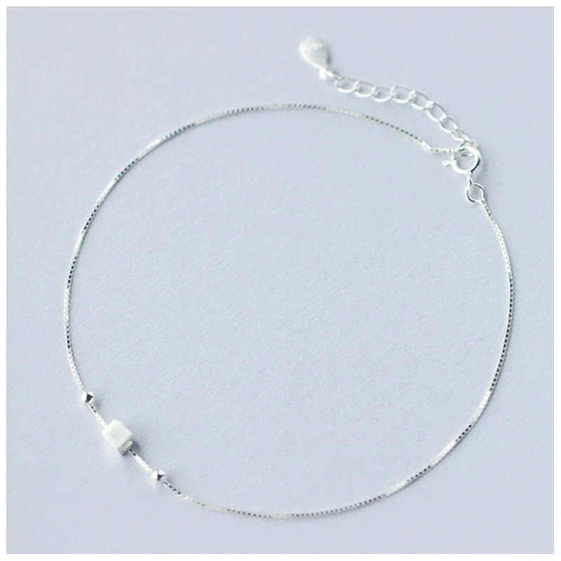 Colusiwei круглый серебряный браслет из бисера для ног 925 ножные браслеты