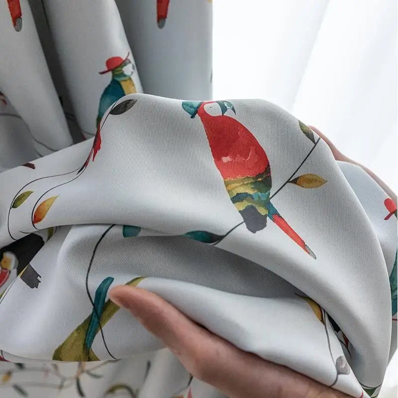 Красочные занавеска &quotптицы&quot для мальчиков детская комната окна плотная